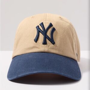 NWT Tan and Blue NY Baseball Cap